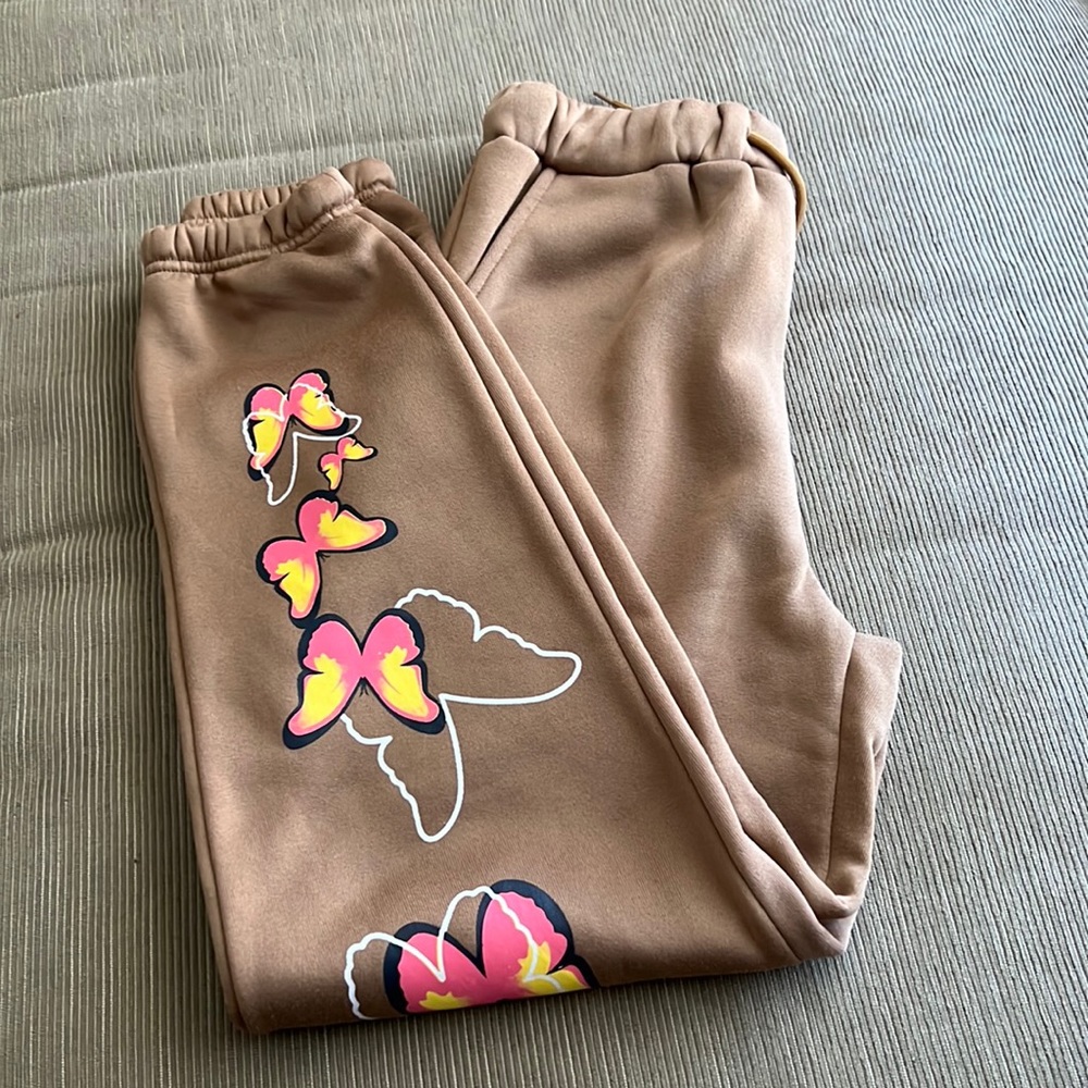 Shein Womens butterfly Graphic Drawstring Sweatpants